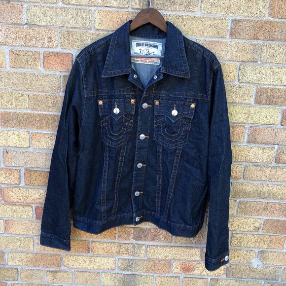 Vintage True Religion Denim Jacket Trucker Jacket Medium - Picture 1 of 6